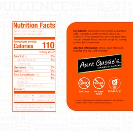 Aunt Gussie's - No Sugar Added Wheat Cranberry Orange with Almond Biscuits - 4 Pack