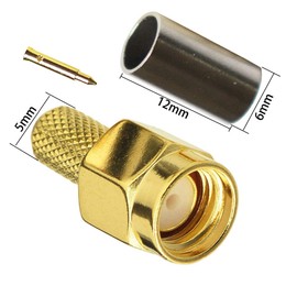 通用 SMA N Coaxial Cable Crimping Kit, 16 Pieces SMA RP-SMA Plug, N Plug and Crimping Tool for RG58 Coaxial Cable Connects Antennas to Radios, Routers and WLAN Cards