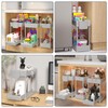 Sevenblue 3 Pack Under Sink Organizers, 2-Tier Multi-Use Kitchen and