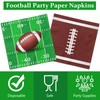 100pcs Football Plates and Napkins Party Supplies Kit, Large Touchdown