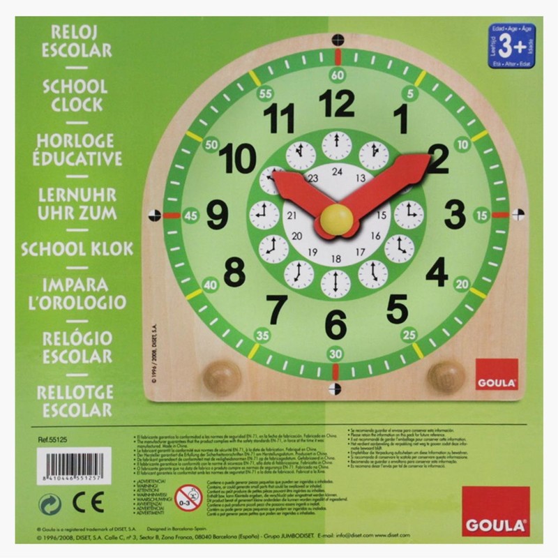 Goula 55125 Wooden Educational Clock