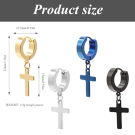 4 Pairs of Medical Stud Earrings, Titanium Women's Earrings Made of Surgical Steel, Simple Classic, Flatback Stud Earrings, Perfect for Helix, Tragus Cartilage, Hypoallergenic, Unisex, Faux Leather