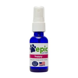 Epic Pet Health Happy - All Natural Liquid Spray Supplement - Eases Separation Anxiety, Helps with Vet Visits, Travel, Grooming, Loss of a Friend (Spray, 2 Ounce)