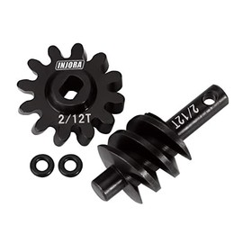 INJORA Overdrive Gears Differential Axle Steel Gears 12T Steel Worm Gears Upgrade Parts for SCX24 C10 JLU Gladiator Bronco Deadbolt Axial 1/24 RC Crawler Car