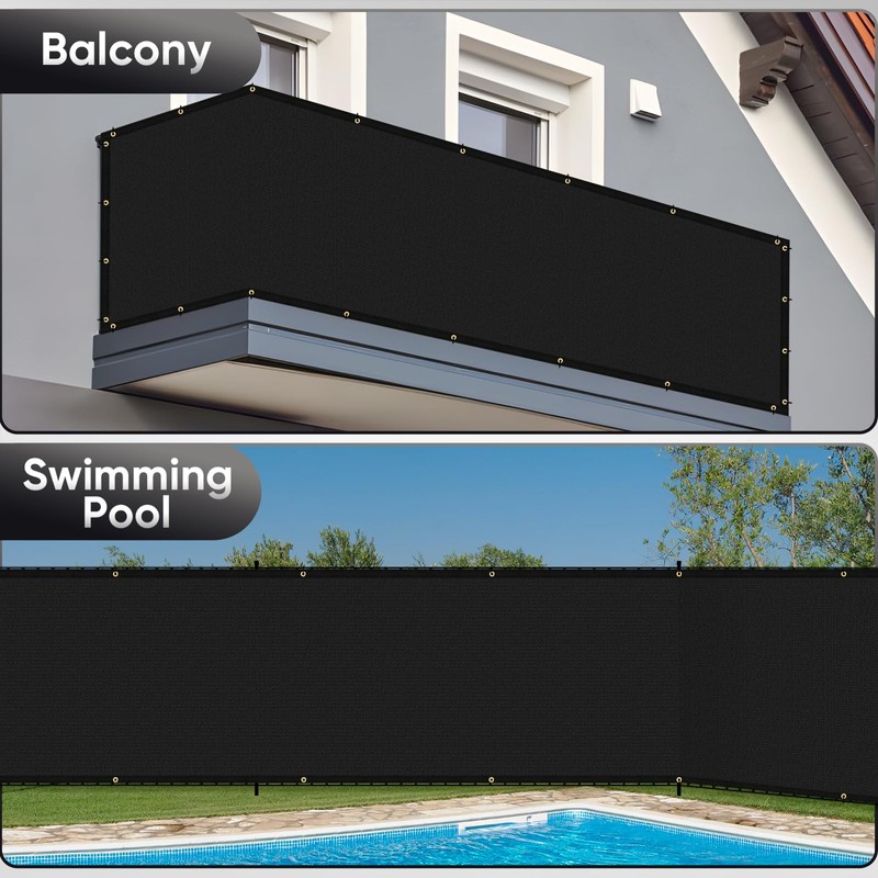 Cisvio 4ft x50ft Privacy Screen Fence 90% Blockage Heavy Duty