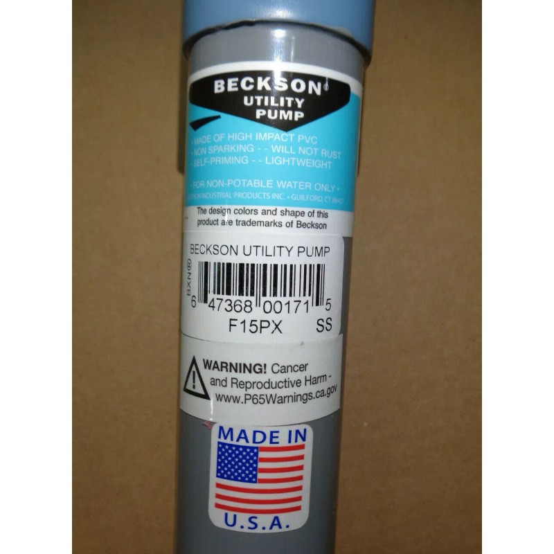 Beckson Utility Pump P/N F15PX NEW For Use On EDO
