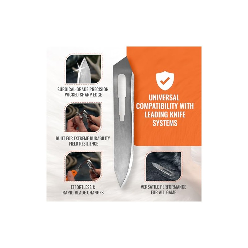 Wiebe Wicked Sharp Replacement Blades (100-Pack) | Surgical-Grade Scalpel Blades