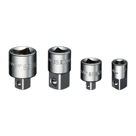 TONE Socket Conversion Adapter Set SAS40 Insertion Angle 0.25 inch (6.35 mm) & 0.5 inch (12.7 mm) (1/4 inch & 3/8 inch & 1/2 inch) Contents 4 Pieces