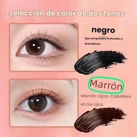 Máscara de Pestañas Alargadora Y Rizadora, Resistente Al Sudor, Voluminizadora Para Pestañas Espectaculares, Resistente A Las Manchas Para Piel Grasa, Maquillaje de Ojos Para Mujeres Ocupadas. (2 Marrón)