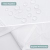 Embroidered Leaf Farmhouse Shower Curtain,Faux Linen,72Wx84L,White