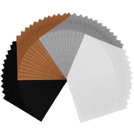 Felt Fabric Craft Felt 48 Pieces - 30 x 20 cm Felt Fabric for Felt Mat Coasters Decorative Felt Bag Felt for Sewing and DIY Crafts (Black + White + Grey + Brown)