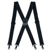 MELOTOUGH Mens Suspender 1.5 Inch Wide X Back Suspenders Black