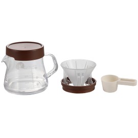 Captain Stag UW-3550 Coffee Dripper Set, Pop Up Dripper Set, Shatter-Resistant, 16.1 fl oz (470 ml), Made in Japan, Mesh Case, Clear