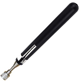 QaaJaa Magnetic Stick, Pen Type, Strong Magnetic Stick, Extendable, Portable, Convenient, Suction Type, Extendable, Length 6.5 - 33.9 inches (16.5 - 86 cm), Adjustable (3.5 LB, Black)