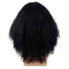Long Black Male Wig Black Curly Wavy Wigs for Mens
