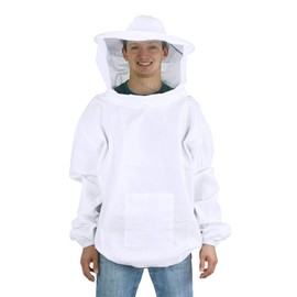 Beekeeping Suit Beekeeping Clothing Beekeeping Jacket with Veil Hood Hat Beekeeping Clothes Professional Beekeeping Protective Equipment Beekeeper Suit Jacket Bee Protection Suit with Front Zipper