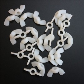 Pack of 50 Plastic Nylon M6 Butterfly, Wing Nuts-Nylon Plastic Screws, 15/64