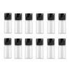 12PCS 10ML/0.34Oz Empty Reusable Empty Plastic Clear Pour Bottle with