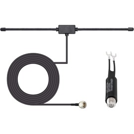 Bingfu 75ohm 300ohm DAB FM T Shaped Dipole Antenna Indoor Digital HD Radio Table FM Radio Home Stereo Receiver AV Audio Video Home Theater Receiver HDTV TV Tuner
