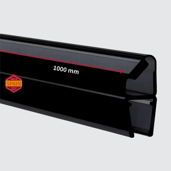 Gedotec Magnetdichtung für Duschtüren | Dichtung mit Magnet SCHWARZ |