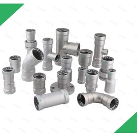 (1Pk) PressKing 1-1/2" Press x Press Carbon Steel 90 Degree Elbow Fitting (EPDM) Fits Mega Type Press Fitting Connection For Mechanical and Fire Sprinkler Systems