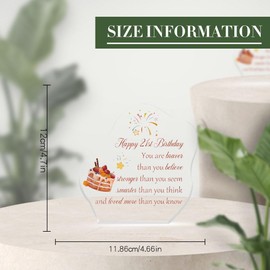 21st Birthday Gifts For Women Men,Gifts Christmas Birthday For Her,Graduation Gift,Leaving Gift,Happy Birthday Son, Daughter, Friend,Grandchildren, Grandson, Sister,Student,Acrylic Plaque Gift