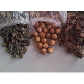 PLANET 007 krishna krpa Dry Whole Amla Reetha Shikakai Soapnut Gooseberry Acacia Concinna (200gm each)