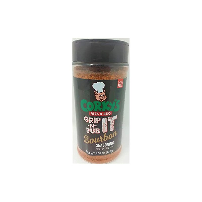 Corky's Ribs and BBQ Grip N Rub It Bourbon Seasoning