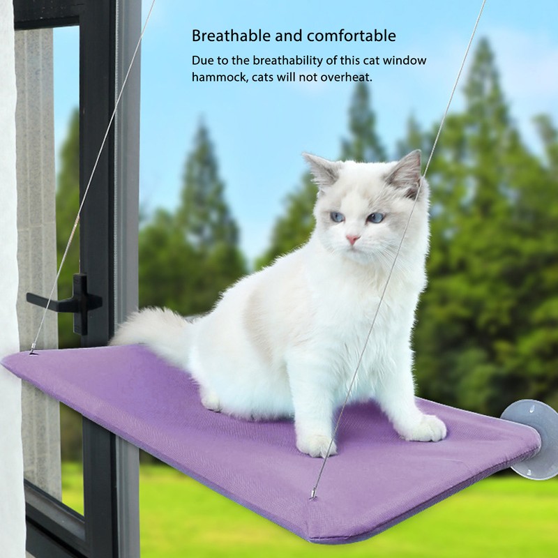 Cat Window Hammock with 4 Strong Suction Cups Breathable Detachable