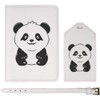 Azeeda 'Happy Panda' Passport Cover & Luggage Tag Travel Set