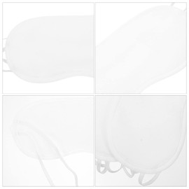 DOITOOL 20st Einweg-augenmaske Praktische Augenabdeckungen Leere Augenabdeckung Schlafende Augenmasken Leere Augenschützer Reise-augenmaske Atmungsaktiv Weiß Fräulein Polyester Kleidung