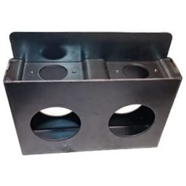 WELDANDFABSHOP Gate Lockbox Double Hole Weldable Steel 6 3/4" x 4 3/8" x 1 1/2" Unpainted. 1.5in Lock Box