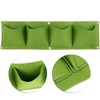 4Pcs 4 Pocket Plant Grow Bag Wall Mounted Reusable Degradable