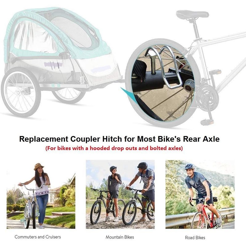BSSOK Bike Trailer Hitch Connector, Cycling Adapter Accessories for Children's