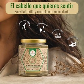 Aceite Capilar - Brillo - Hidratación - Suavidad - Coco -Argán - Fácil de usar - 100% Natural - Para todo tipo de cabello -120g - GaTlali - Anticaída 