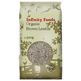 Infinity Foods Organic Lentils: Whole Brown Lentils, 500g