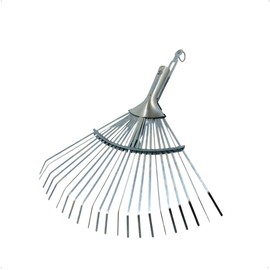 Rekord Metal Leaf Rake with 22 Prongs Adjustable Working Width 28.5 to 47 cm without Handle, Leaf Rake Fan Broom, Leaf Rake, Leaf Brush, Leaf Brush, Garden Tool