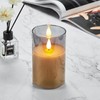 Guluto Flickering Flameless Candles, Rechargeable Battery Operated Candles with 3D