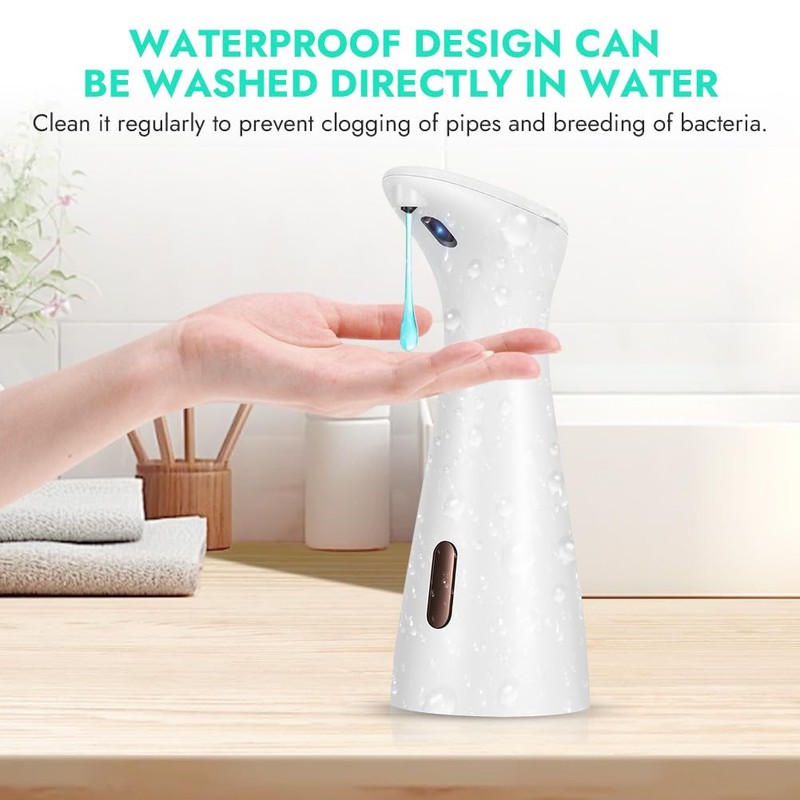 White Automatic Soap Dispenser, 200 ml, Electric Soap Dispenser, No