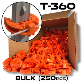 Lock Jawz T-360 Electric Fence T-Post Insulator - Orange (Bulk Qty: 250)