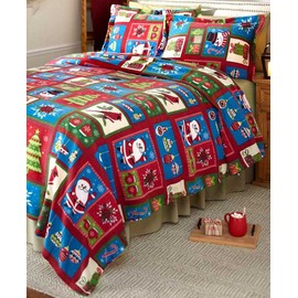 The Lakeside Collection 3-Pc Cozy Holiday Fleece Blanket Set - King