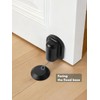 SORWDUERM 1 Pack Black Door Stopper Magnetic Door Cathc Matte