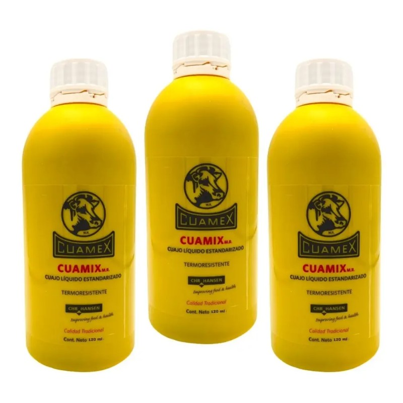 Paquete De 3 Piezas Cuajo Cuamex 120 Ml