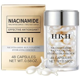HKH Cápsulas De Suero De Niacinamida Para El Rostro Antiedad, Elimina Manchas Oscuras, Hidratante Con Ácido Hialurónico Y Vitamina E. Reduce Arrugas  