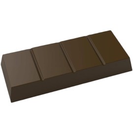Implast Clear Polycarbonate Chocolate Mold ("Dubai" Mold) with 6 Rectangular Thick-Divided-Bar Cavities 50mm x 117mm x 16mm High