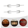 Totority 2 Sets Kitchen Rotating Chicken Forks Stainless Steel BBQ