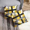 Emvency Set of 2 Throw Pillow Cover Yellow Black Stripes
