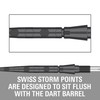 Target Darts Swiss Point Storm Steel Points, Onyx (Pack of