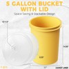2PCS 5 Gallon Bucket Liner with Lid Reusable Silicone Bucket