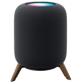 Real Wood Desktop Tripod Stand for HomePod 1 and Homepod 2, Sturdy Stable Wooden Holder with Metal Frame Protect Homepod Home pod 1st & 2nd Speaker for Better Sound (Only Stand)